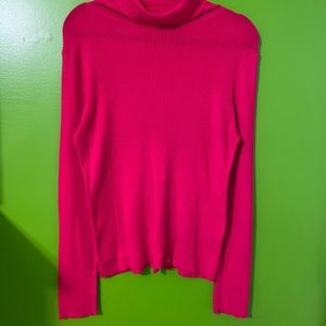 Pink long sleeve turtleneck